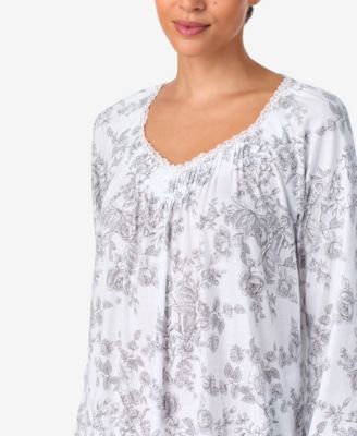 Women's Brushed Cotton Jersey Long-Sleeve Nightgown