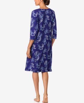 Women's Brushed Cotton 3/4 Sleeve Nightgown