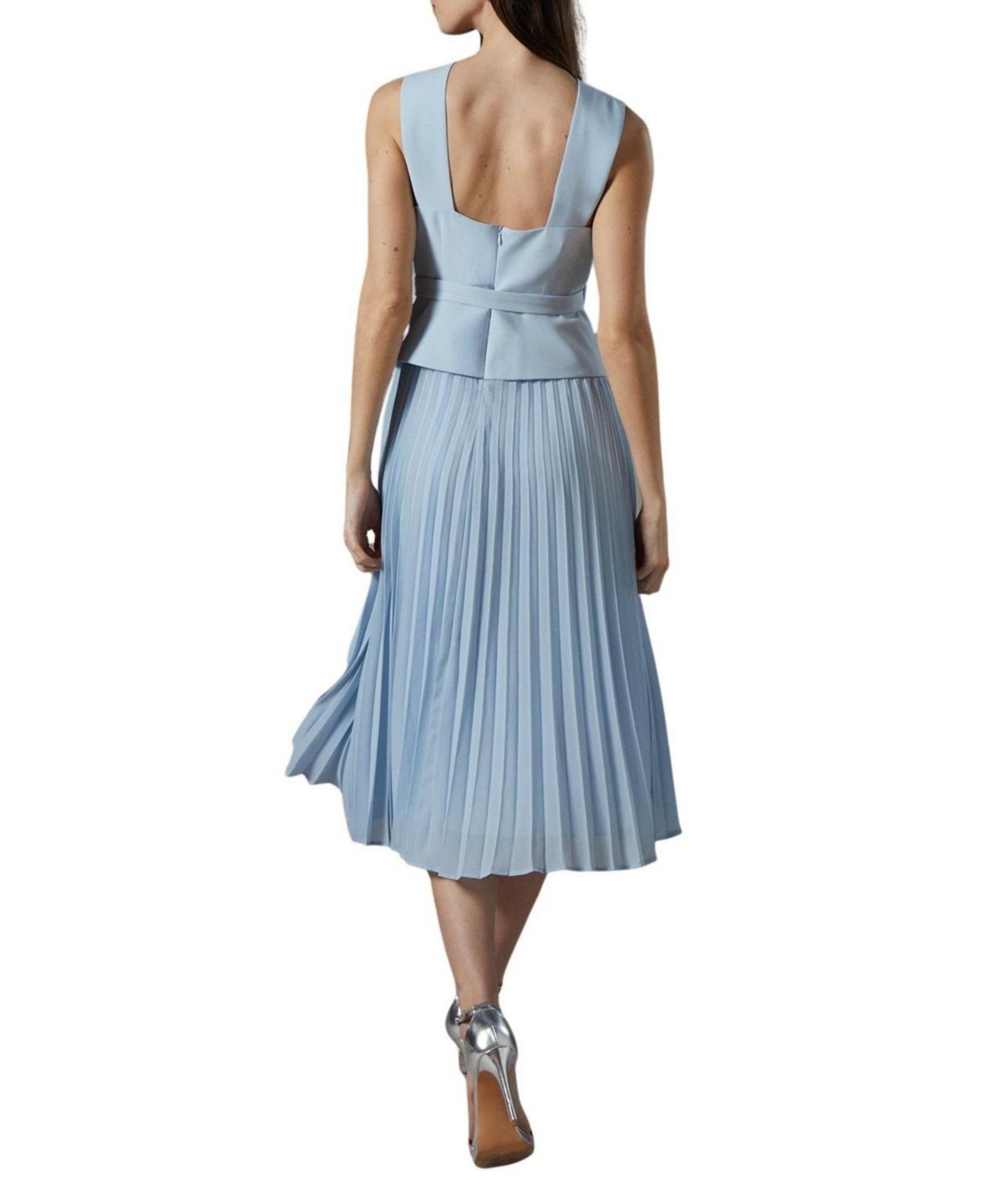 Coast Women's Cross Over Pleated Midi Dress