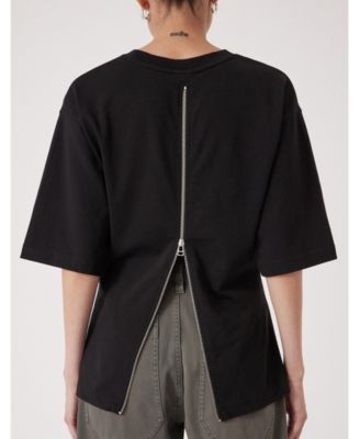 Women's Zip Detail Short Sleeve T-Shirt