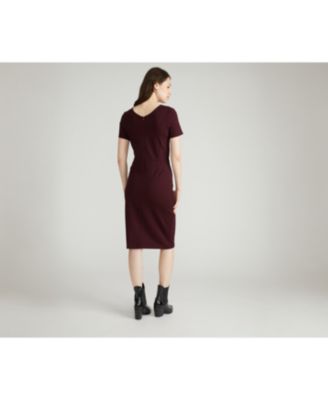 Plus Size Executive V Neck Ponte Dress