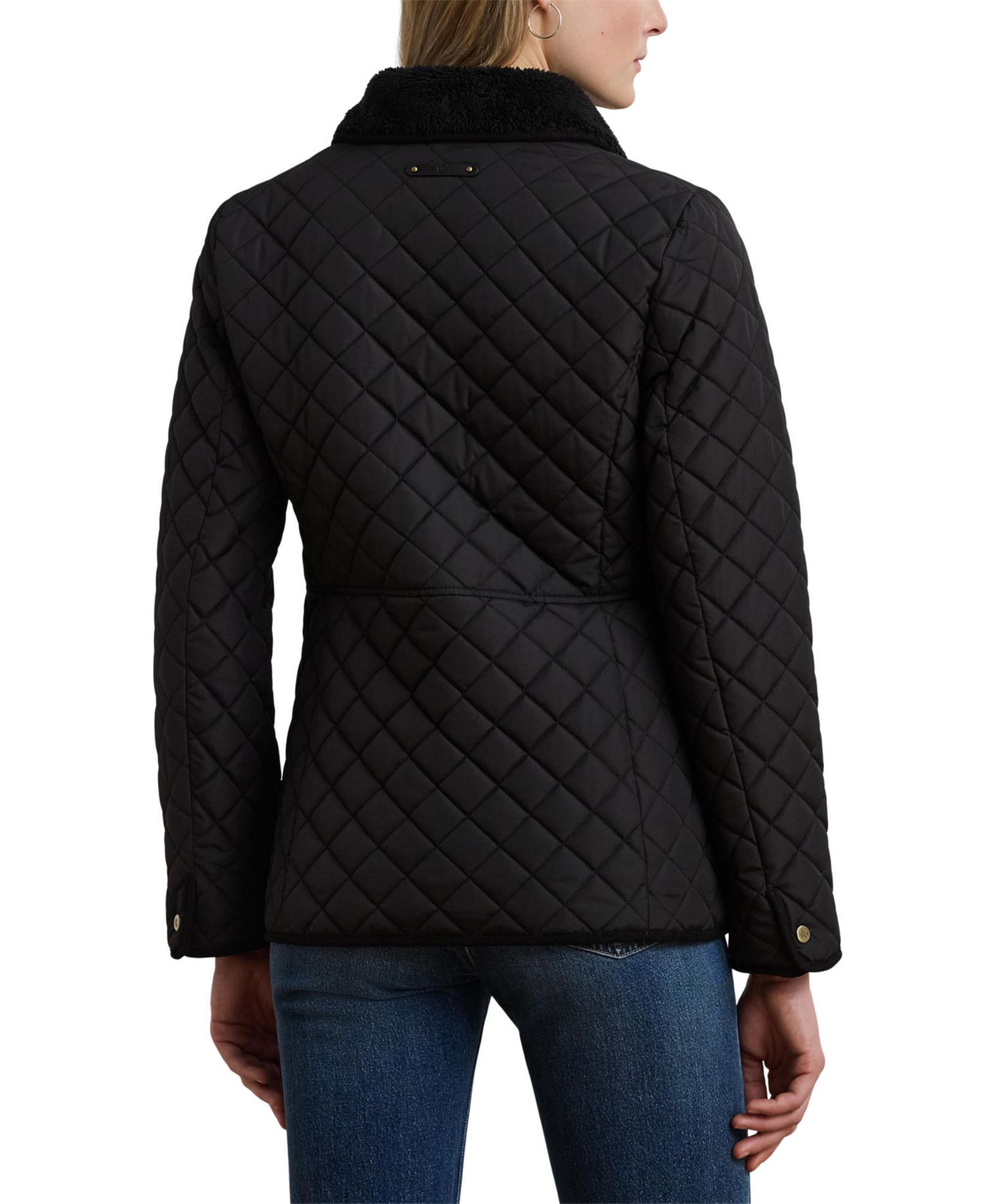 Women's Faux-Sherpa-Collar Quilted Coat, Created for Macy's