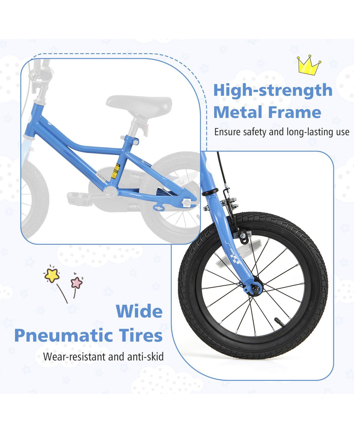 14 Inch Kids Bike with Removable Training Wheels for Aged 3-5 Years Old