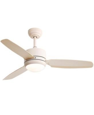 46-inch Modern Beige 3-blade Ceiling Fan with LED Light with Six-speed Remote Control