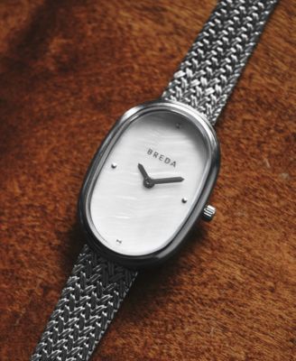 Women's 'Jane Tethered' Silver Stainless Steel Mesh Bracelet Watch, 23mm