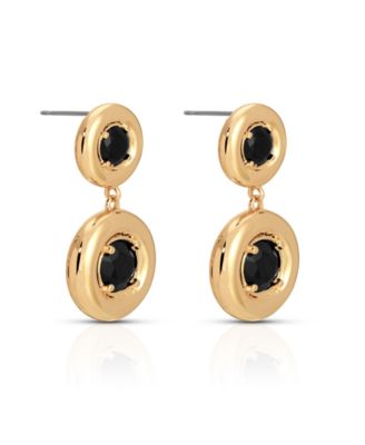 Gold Plated Orbit Crystal Earrings
