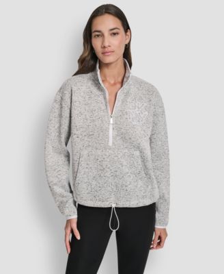 DKNY Women's Half-Zip Long-Sleeve Sweater