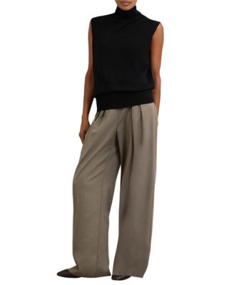 Women's Wool Slouched Sleeveless Top