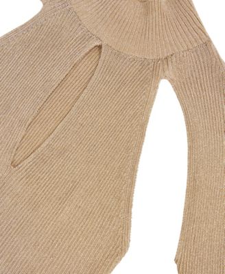 Women's Metallic-Knit Cut-Out Top