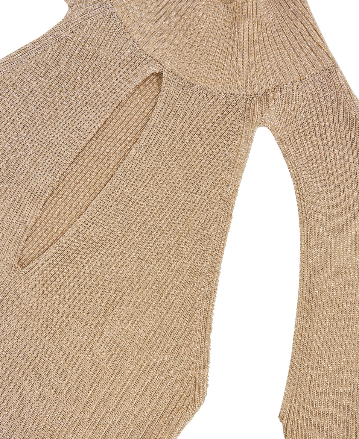 Reiss Women's Metallic-Knit Cut-Out Top