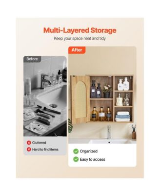 Over Toilet Bathroom Cabinet with Door and Storage Shelves