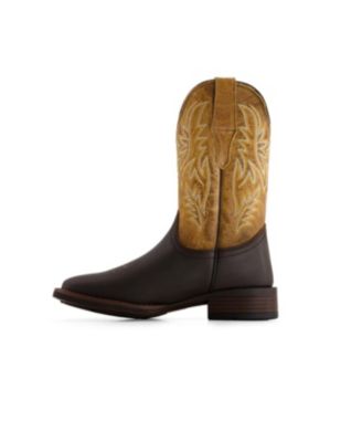 Men's Leather Cowboy Boots Bicolor