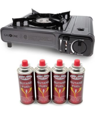 Portable Butane Camping Stove with Case: Automatic Ignition,Precise Heat Control - Camping & Tailgating and Outdoor Cooking with 4 Butane Fuels