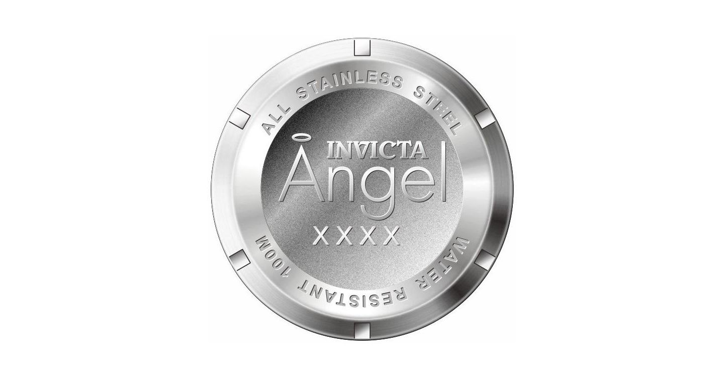 Женские часы Invicta 28442 Angel Quartz 3 Hand White Dial, цвет: Серебряный — фото 3