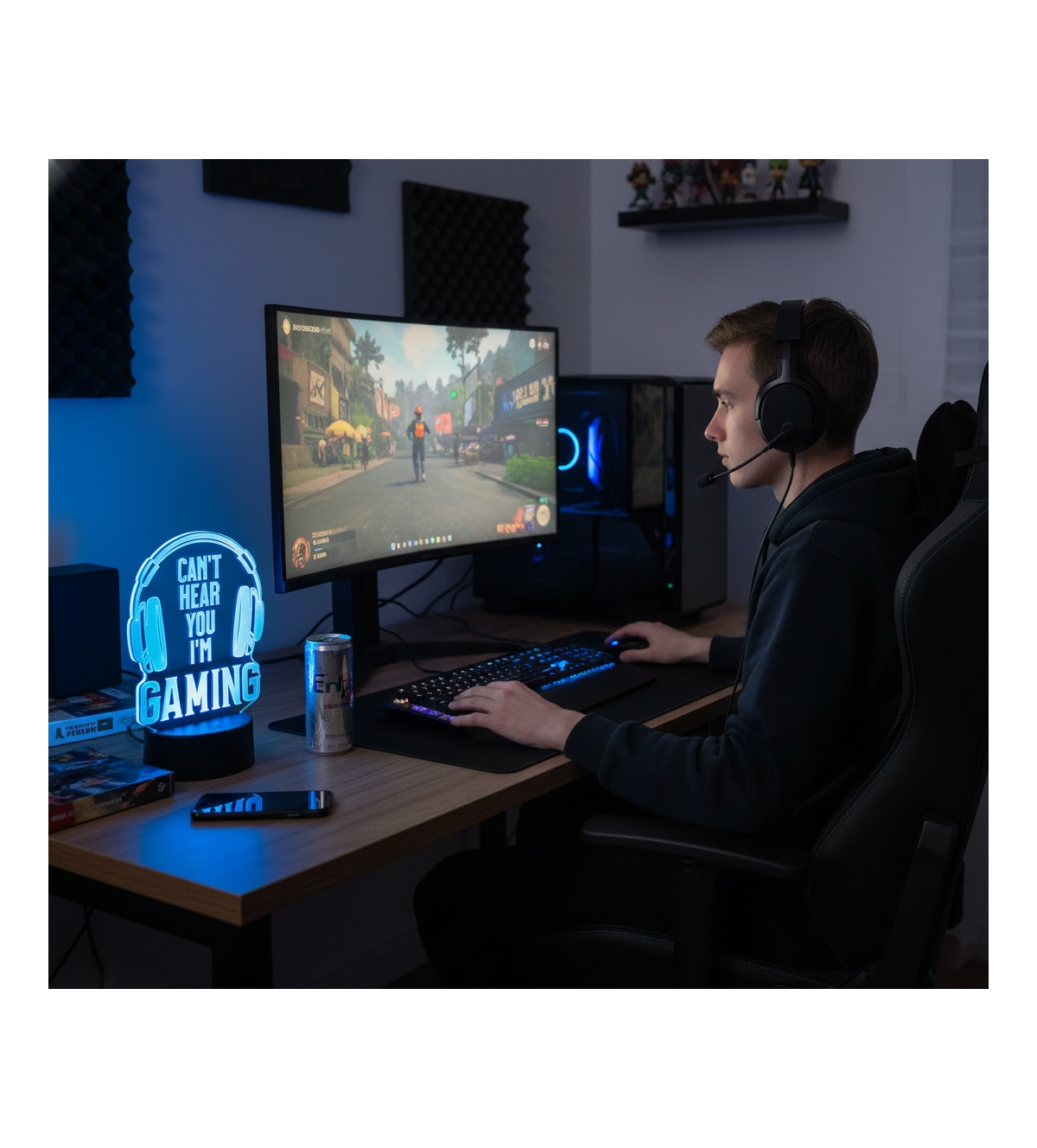 3pExperts Led Game Atmosphere Light Pc - Can't hear you I'm Gaming