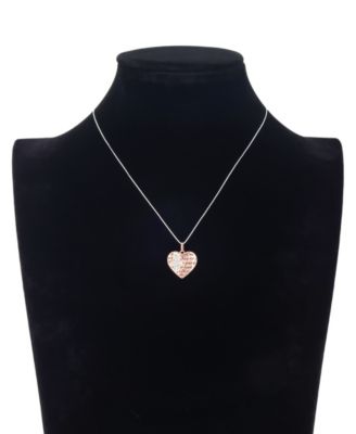 Winnie the Pooh Crystal Heart Pendant Necklace