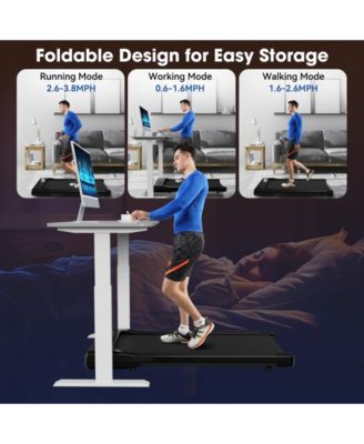 Superun 15.55*35.43 inches Smart Under Desk Treadmill, Portable Treadmill for Office with LED Display & Remote Control