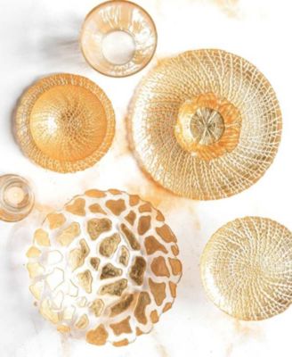 Rufolo Glass Gold Crocodile Small Bowl