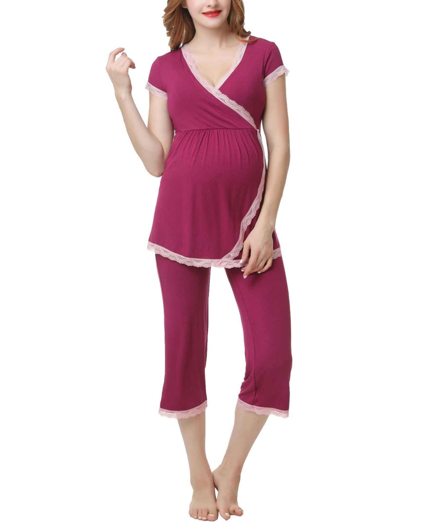 Maternity kimi + kai Nursing 2-Piece Pajama Set