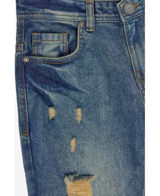 Big Boy's Heavy Rips Repaired Jeans - Child