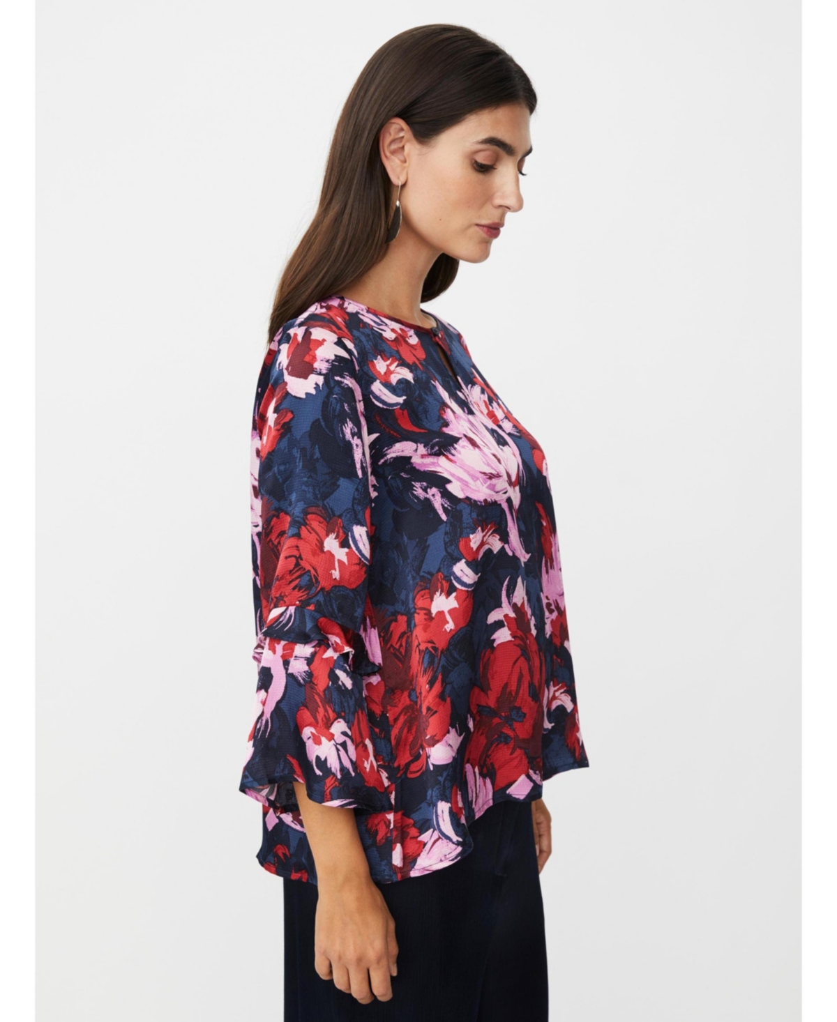 Masai Copenhagen Women's MaBimelda Keyhole Detail Floral Top