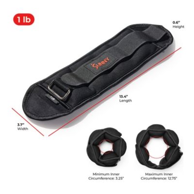 Ankle Weights 1 lb, Pair, Black