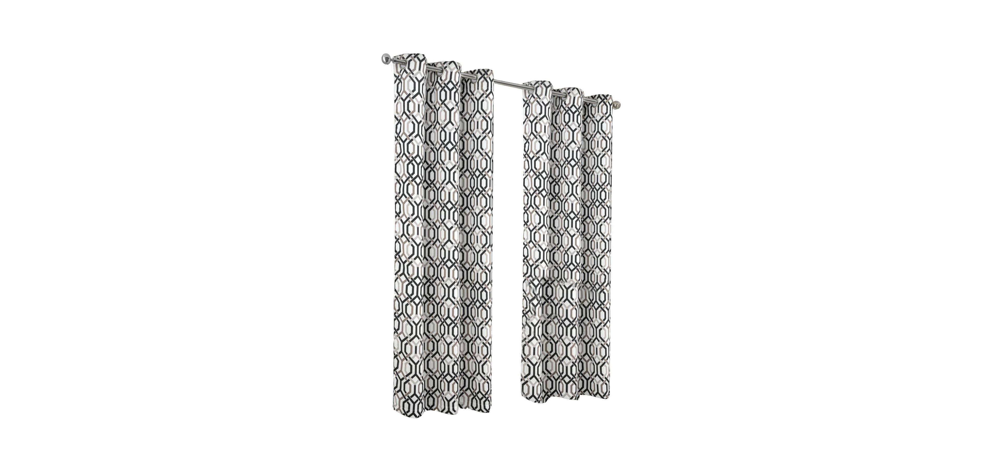 Rt Designer Collection Rory Printed Blackout Luxurious Decorative Grommet Curtain Panel