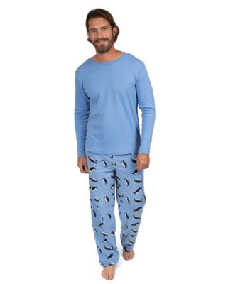 Men’s Cotton Top and Fleece Pants Holiday Pajamas