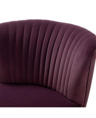 Velvet Accent Chair with Gold Metal Legs for Bedroom Guest Room Vanity