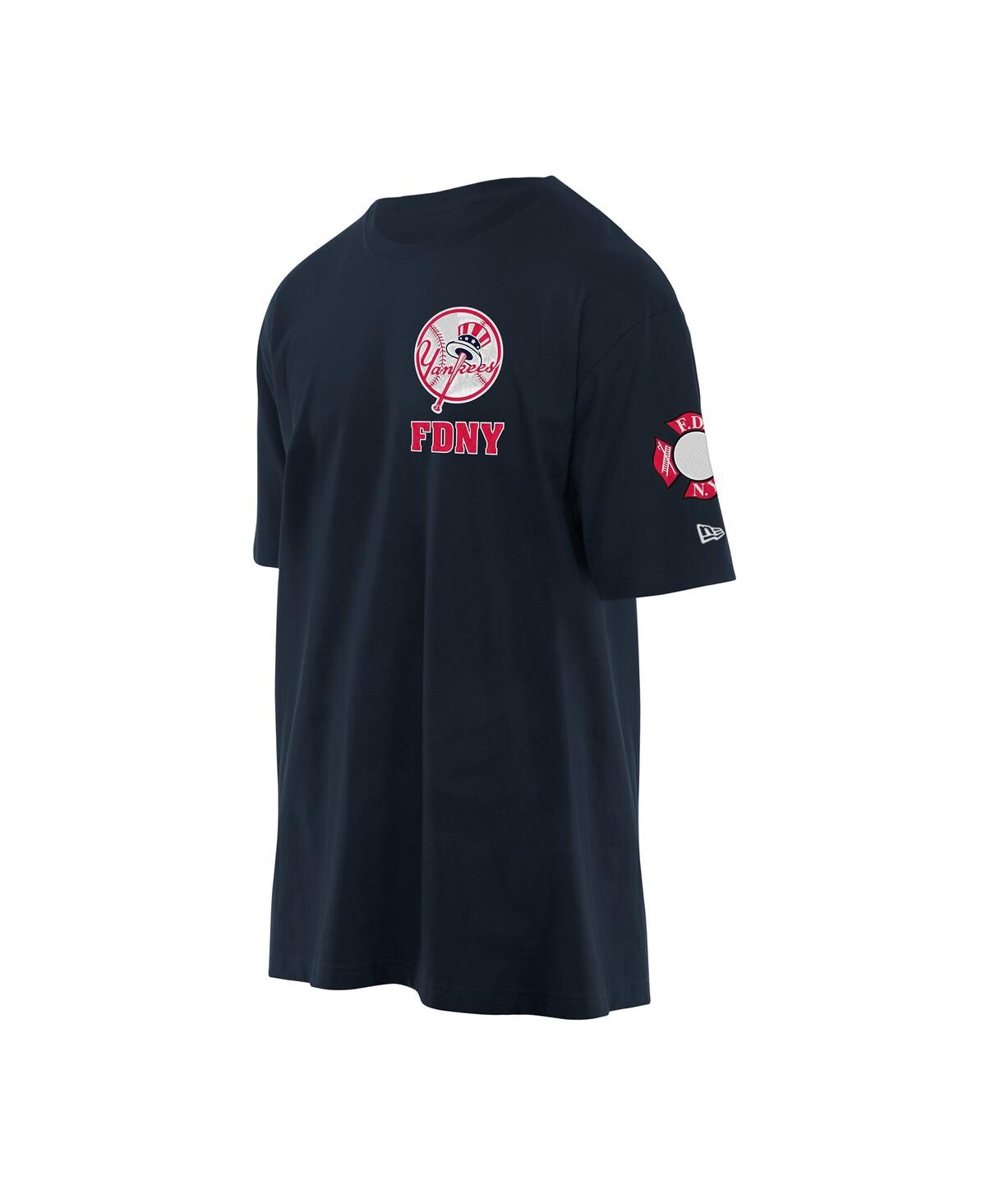 New Era Men's Navy New York Yankees Fdny Embroidered T-Shirt
