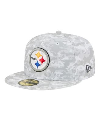 Men's Gray Pittsburgh Steelers 2025 Salute to Service Fan Pack 59FIFTY Fitted Hat
