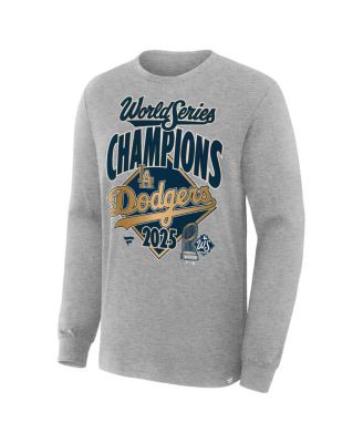 Men's Steel Los Angeles Dodgers 2025 World Series Champions Locker Room Long Sleeve T-Shirt