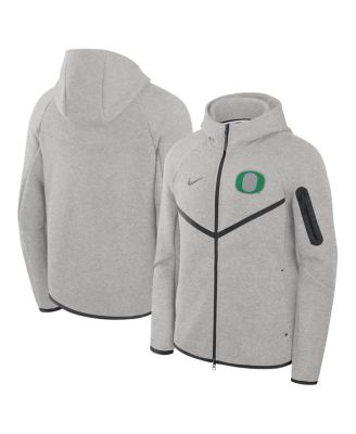 Nike - Men's Gray Oregon Ducks Tech Fleece Full-Zip Windrunner Hoodie