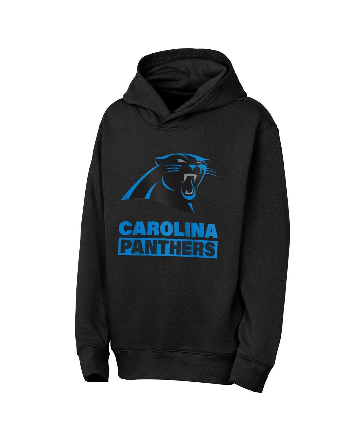 Outerstuff Big Boys And Girls Black Carolina Panthers Back To Basics Hoodie In Black
