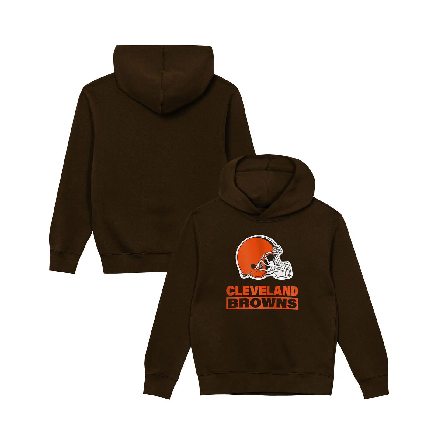 Худи Outerstuff Brown Cleveland Browns Back to Basics для мальчиков — фото 1