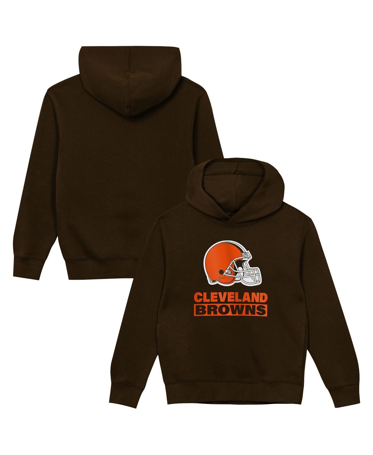 Outerstuff Preschool Brown Cleveland Browns Back To Basics Hoodie In Burgundy