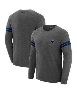 J. Palmer - Men's Dark Heather Gray Dallas Cowboys Players Lounge Raglan Tri-Blend Sweatshirt