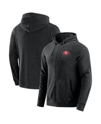 J. Palmer - Men's Dark Heather Gray San Francisco 49ers Players Lounge Tri-Blend Full-Zip Hoodie
