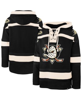 Men's Black Anaheim Ducks Superior Lacer Hoodie