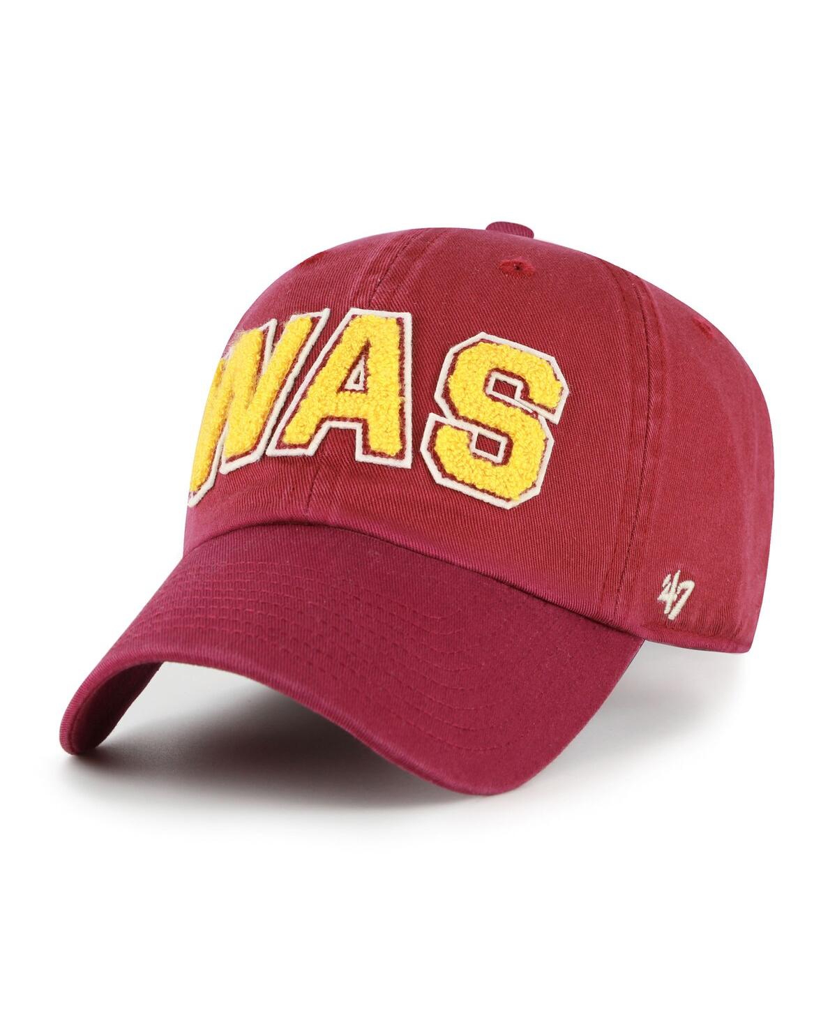 47 Brand Women's Burgundy Washington Commanders Zoey Clean Up Adjustable Hat In Burgundy