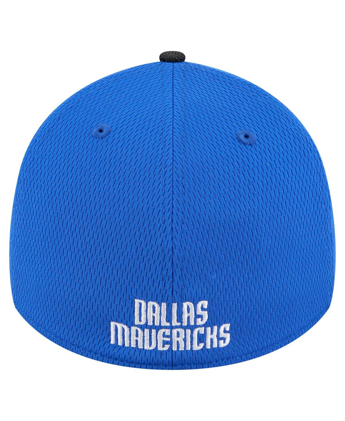 New Era Men's Blue Dallas Mavericks Visor Hit 39THIRTY Flex Hat