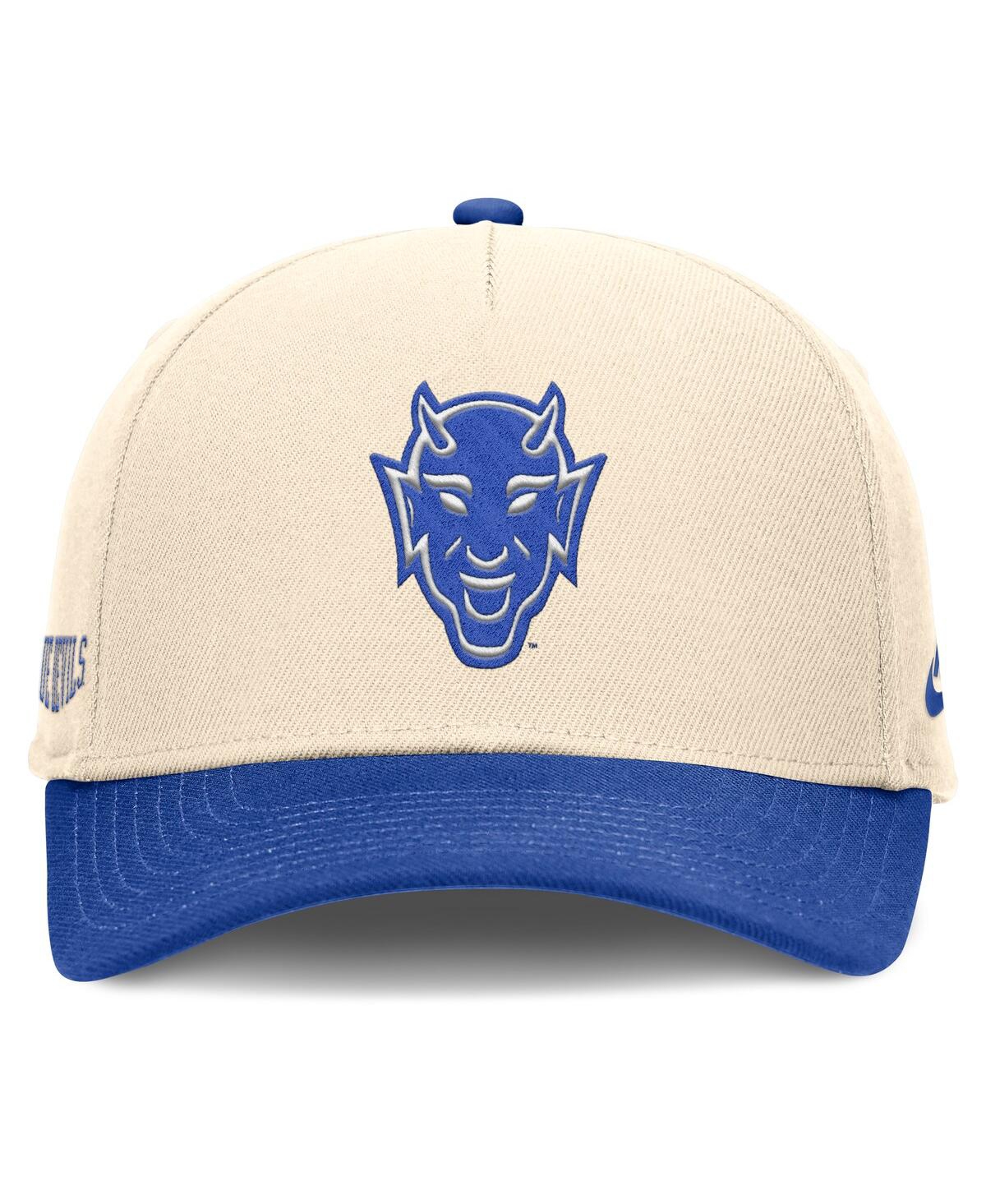 Nike Men's Natural/Royal Duke Blue Devils Academic Rise Dri-fit Adjustable Hat