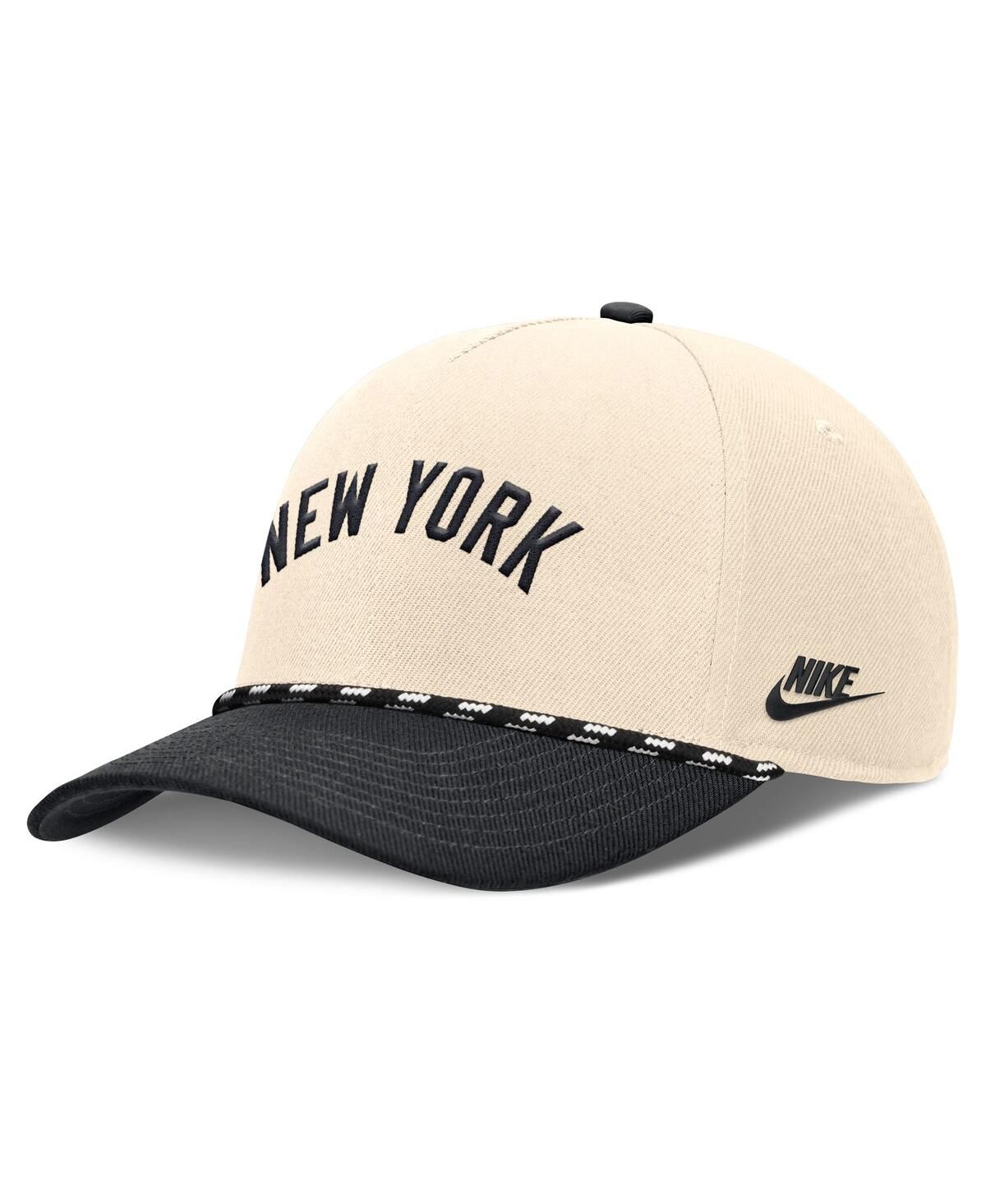 Мужская натуральная/черная шляпа New York Yankees Cooperstown Collection с регулируемой посадкой