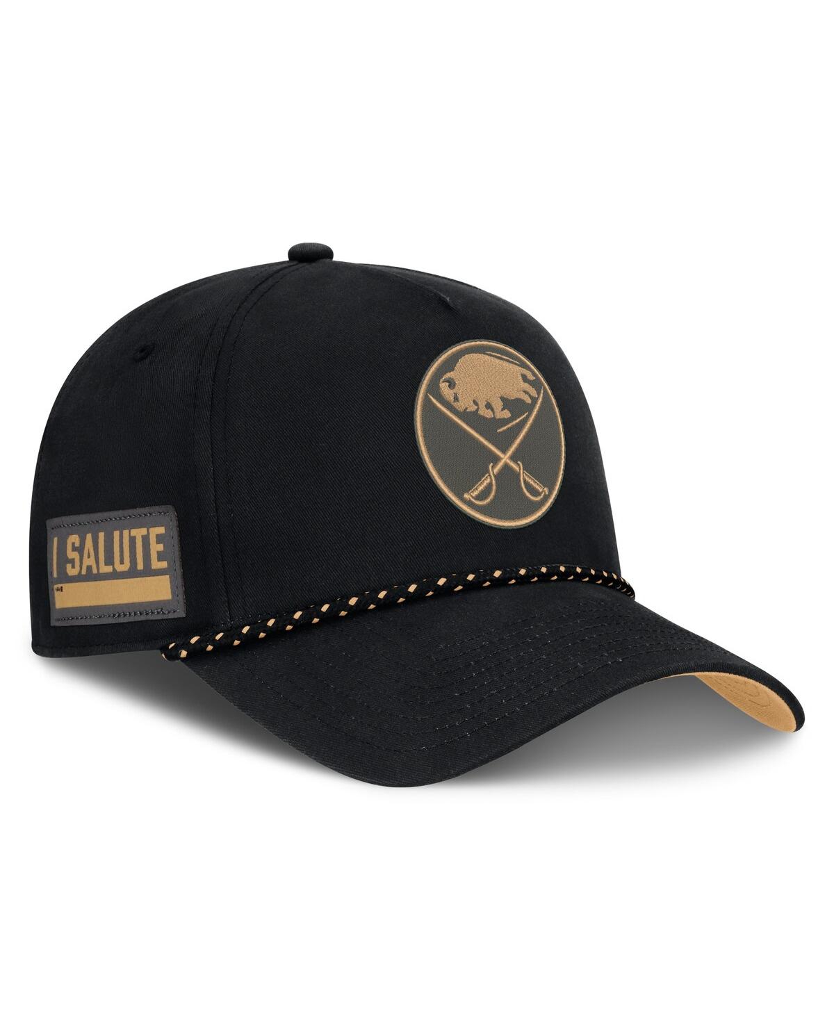 Fanatics Men's Black Buffalo Sabres Military Appreciation Authentic Pro A-Frame Adjustable Hat