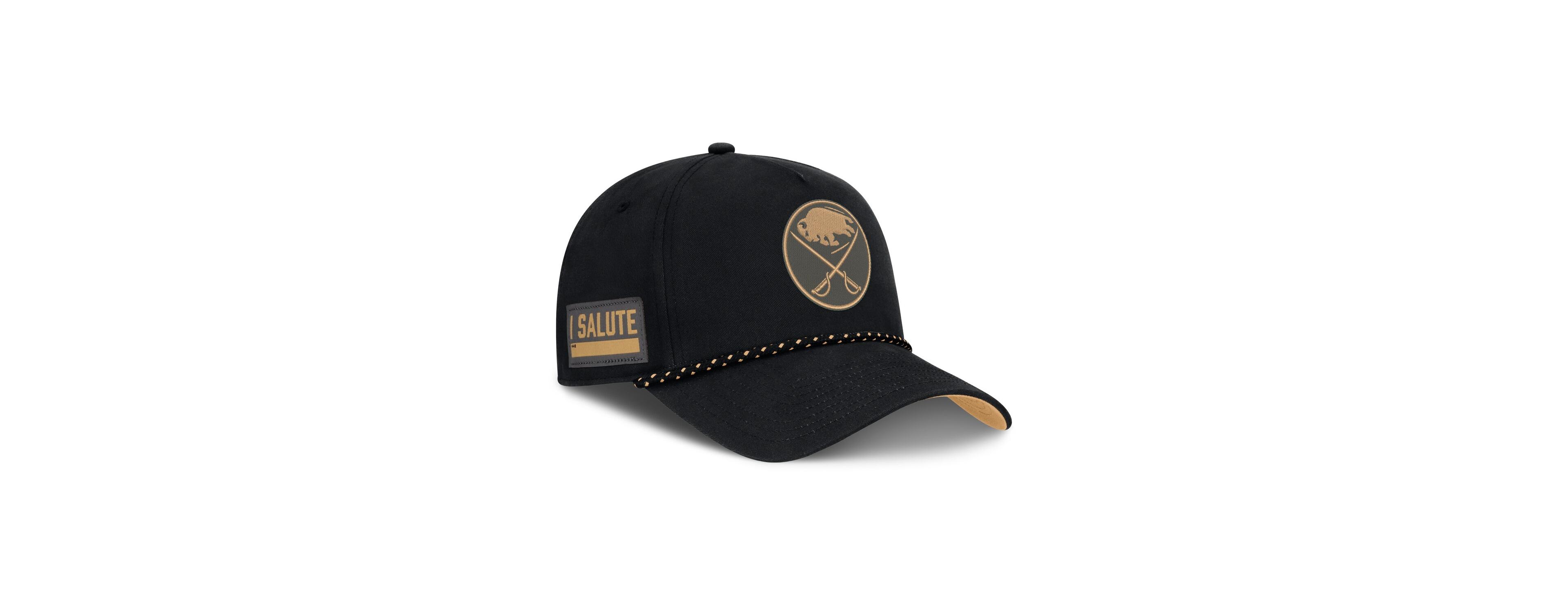 Fanatics Men's Black Buffalo Sabres Military Appreciation Authentic Pro A-Frame Adjustable Hat