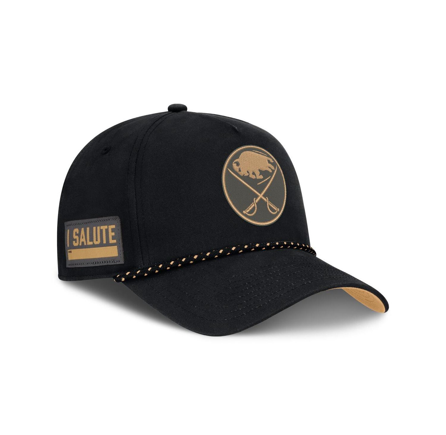 Men's Black Buffalo Sabres Military Appreciation Authentic Pro A-Frame Adjustable Hat