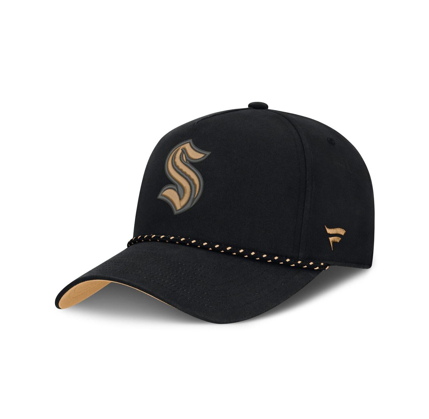 Men's Black Seattle Kraken Military Appreciation Authentic Pro A-Frame Adjustable Hat