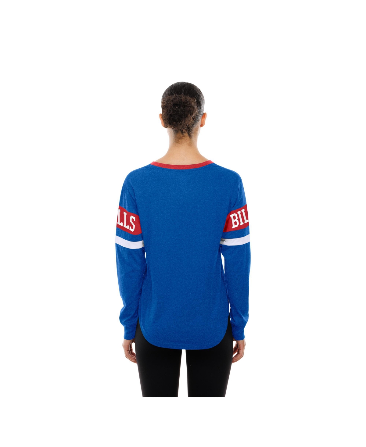New Era Women's Royal Buffalo Bills Throwback Lace-up Long-sleeve T-shirt In Blue