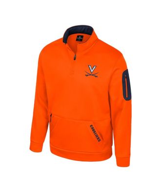 Men's Orange Virginia Cavaliers Mainframe Quarter-Zip Fleece Jacket