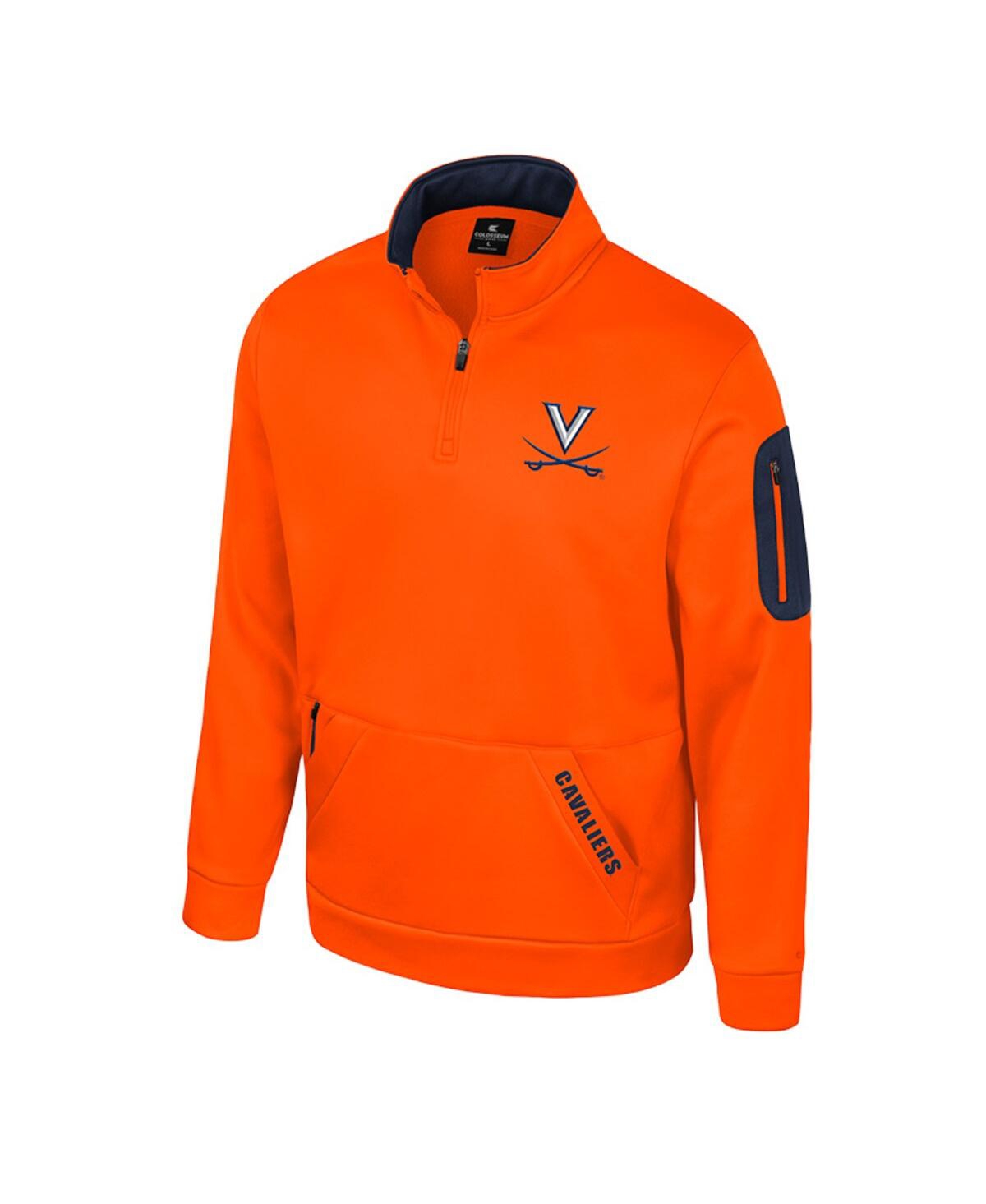 Colosseum Men's Orange Virginia Cavaliers Mainframe Quarter-Zip Fleece Jacket